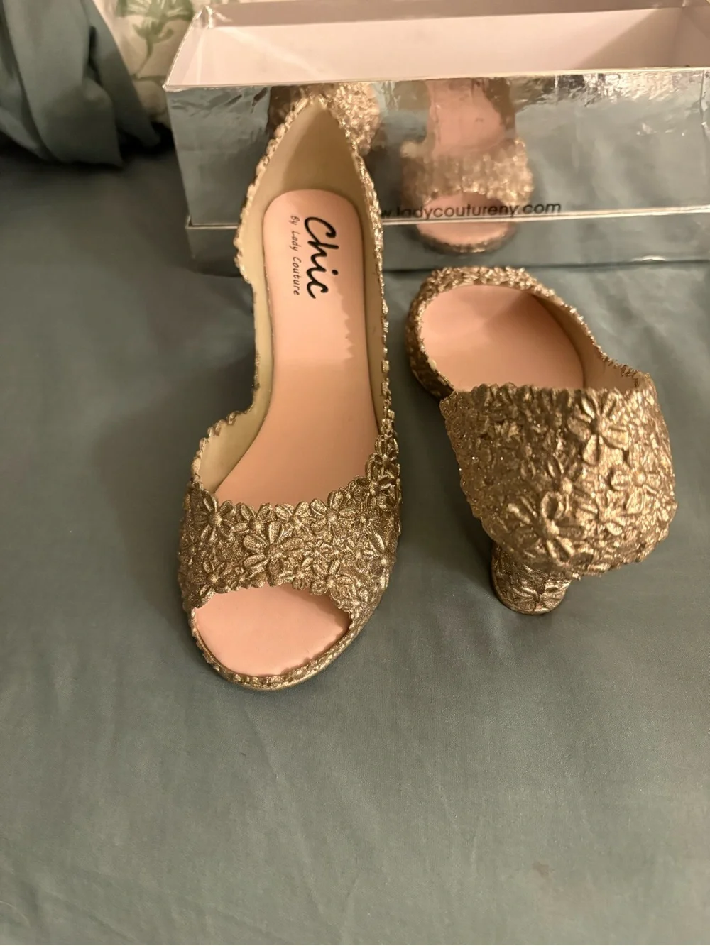 Sparkly Gold wedge
